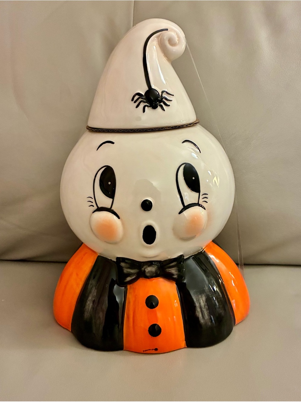 Johanna Parker Halloween Ghost Pumpkin Canister NWT